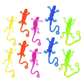 NUOBESTY Guest Gift Children's Birthday Sticky 12 Funny Sticky Toys Toy Sticky Hands Gecko Figures Toy Stretchy Sticky Lizards Toy for Cosplay Party Bags