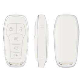 OFFCURVE Key Cover Car Key Case Key Cover Key Case Key Protective Cover Fits Ford Mustang Explorer Mondeo Edge Fusion Ecosport Focus F-150 Mk5 Lincoln MKC MKX MKZ