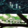BLUWTE 10pcs Garden Statue Accessories,Princess Mononoke Luminous Tree Elves,Glow in