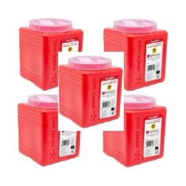 GH medic 5 Pack Bote Rpbi Contenedor Recolector  1.5 L Punzocortante