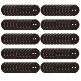 100 PCS Round Black Button 10mm Resin Sewing Buttons 2 Holes Buttons for Clothes Sewing DIY Craft Projects