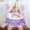 jijAcraft One High Chair Banner 1st Birthday, Purple High Chair