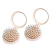 2Pc Foldable Mirror Hair Brush,Mini Hair Brushes Compact Travel Size,Travel