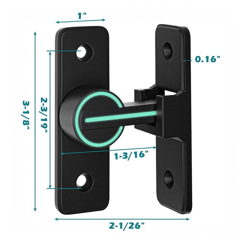 Indoor Gate Latches, 90 Degree Sliding Gate Latches Door Lock