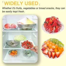 HangYu 200 Pcs Elastic Fresh Keeping Bags Universal Bowl covers Kitchen Wrap Seal Caps Stretch Elastic Fresh Keeping Bags for kitchen Picnic