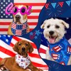 Sumind 50 Pieces Patriotic Dog Bandanas Bulk America Flag Bandanas