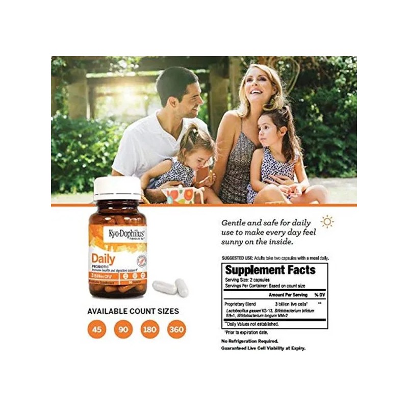 Kyo-dophilus Probiótico Diario 90 Cápsulas Kyolic