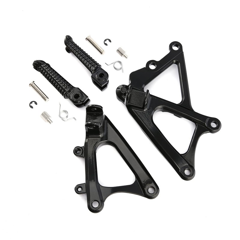 Front Footrest Foot Pegs w/Bracket Fit For Yamaha YZF R1