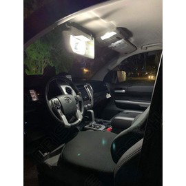 BRISHINE White LED Interior Light Kit for Toyota Tundra 2007 2008 2009 2010 2011 2012 2013 Super Bright 6000K Interior LED Bulbs Package + Truck Bed Lights + License Plate Lights and Install Tool