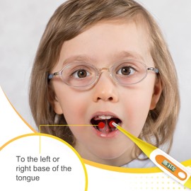 Easy@Home Easy@Home Digital Oral Thermometer for Fever Adults: Rectal, Underarm & Mouth, Accurate & Fast, Body Medical Temperature Thermometer for Baby Kids & Adult, EMT-021N-Yellow