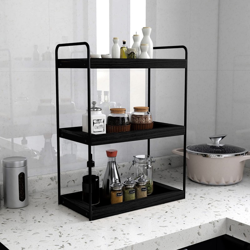 Dorhors 3 Tier Bathroom Counter Organizer,Countertop Bathroom Storage Shelf,Counter Tray