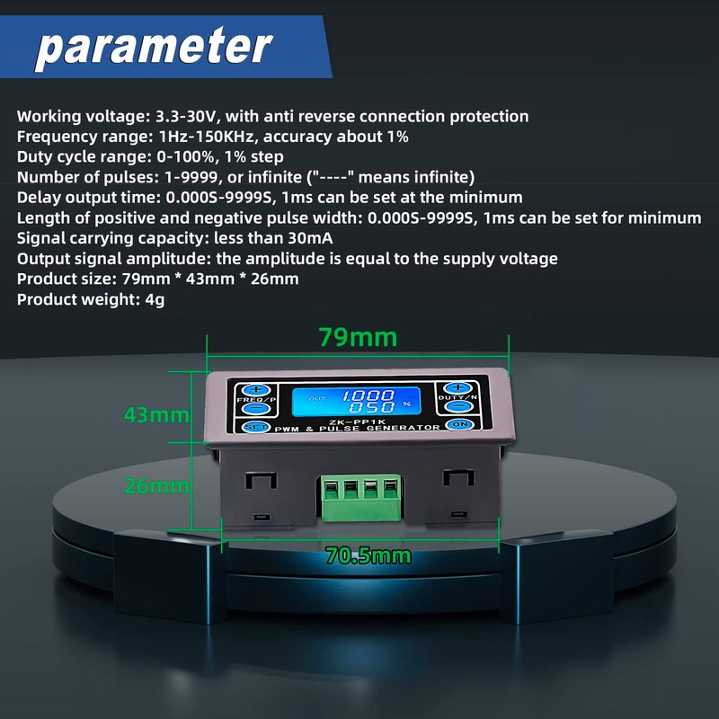 CenryKay Pwm Signal Generator,Dual Mode Function Frequency Generator Adjustable 1-150kHZ