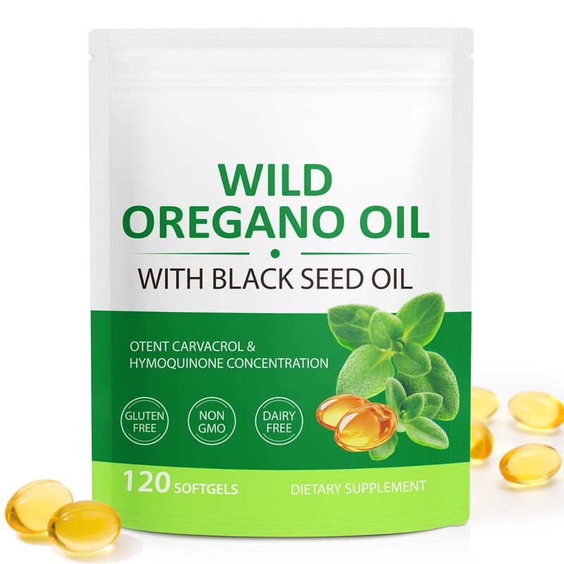 Wild Oregano Oil Softgels with Black Seed Oil - 6,000mg
