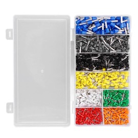 Ferrule Crimping Kits, AWG22-10 Wire Terminals Crimper Kit High Temperature Resistance 8 Sizes for Automobiles for Households