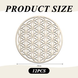 12 Wooden Coasters, Hollow Retro Coasters, Protective Desktop Insulation Pads, Simple Desktop Coaster Decoration, Home Dining Table Insulation Pads