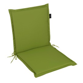 LILENO HOME Mia Garden Chair Cushions [Set of 1 - Low-Back] in Apple Green - Comfortable Loungers as Seat Cushions for Garden Furniture - Chair Cushion for Garden Chairs and Folding Chairs