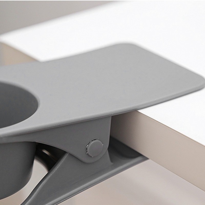 Cup Holder Clip Desk Side Glass Mug Bottle Clamp Stand