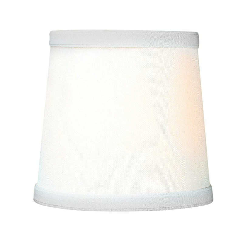 Set of 6 Light Oatmeal Linen Drum Chandelier Clip-On Lampshade