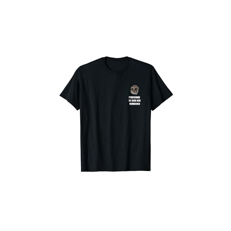 Pyrotechnik ist doch kein Verbrechen Sad Hamster T-Shirt, black