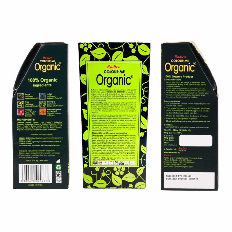 Radico Organic Hair Colour - Auburn Red, 100g