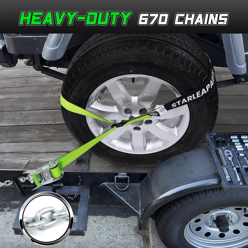 Premium Wheel Straps (4PK) - 10,000lb Guaranteed Max Break Strength