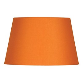 Oaks Lighting S901/12 ST Cotton Drum Shade, 12-inch, Satsuma, Fabric, Orange