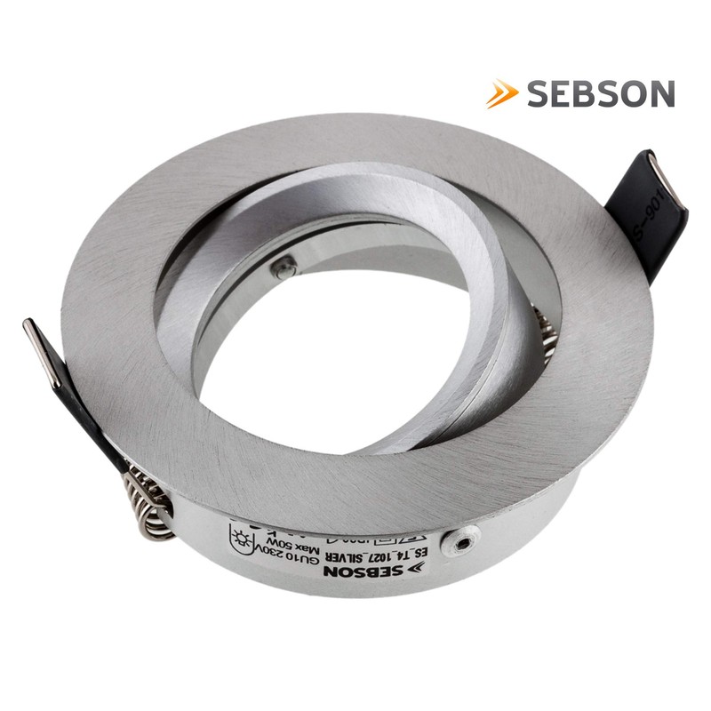 SEBSON Housing for recessed spotlights with GU10 socket, aluminium mounting