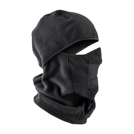 HDGSAFD 1 x Polar Fleece Cycling Mask, Warm Mask, Windproof Mask, Comfortable Breathable Mask, Ski Mask (Black), black