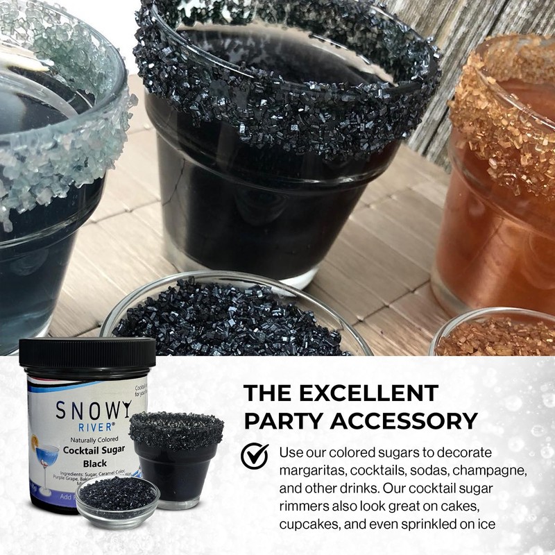 Snowy River Black, Cocktail & Margarita Sugar Rimmer - Vibrant