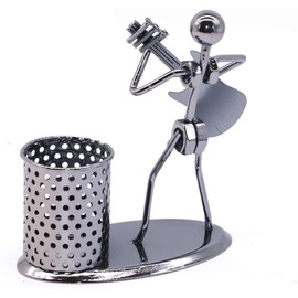 Stormshopping Guitar Pen Holder Creative Desktop Accessories Multipurpose Metal Pencil Holder Cup for Gifts, Kids, Students, and Office Stationary