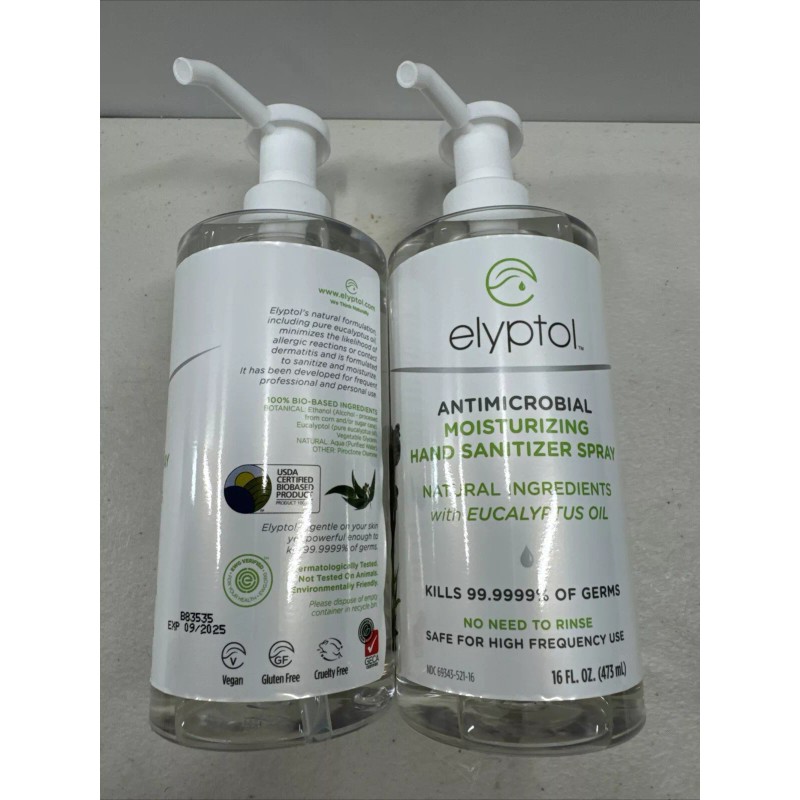 Elyptol 2 Eucalyptus Oil Elyptol Antimicrobial Hand Sanitizer Spray 16OZ