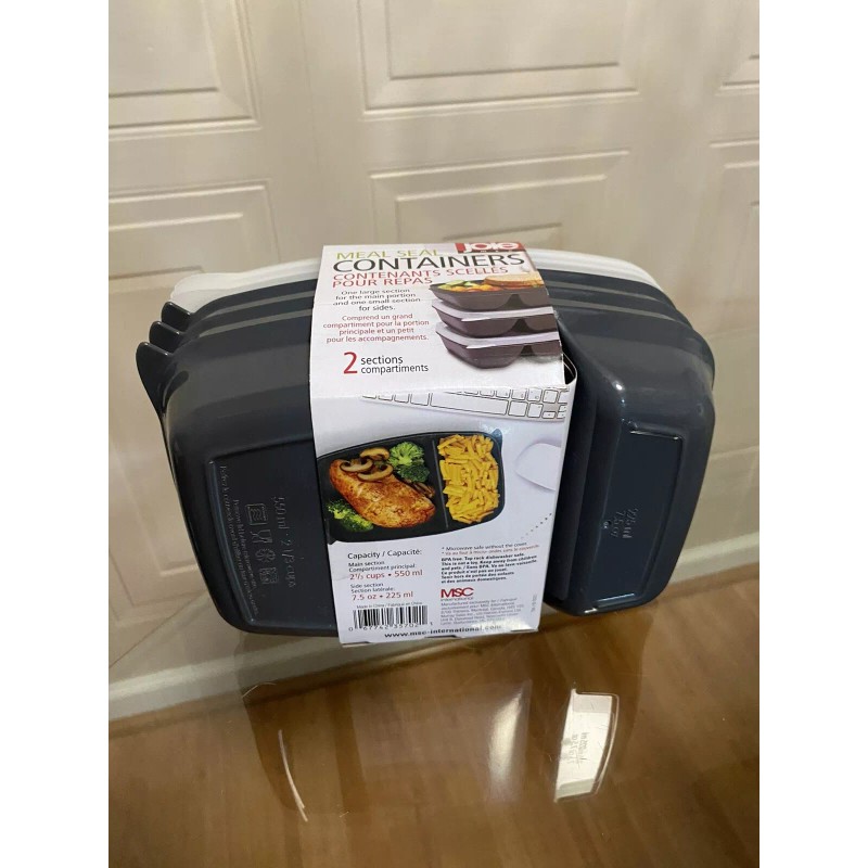 Joie Meal Prep Snack Containers Set of 3 (Dark Gray)