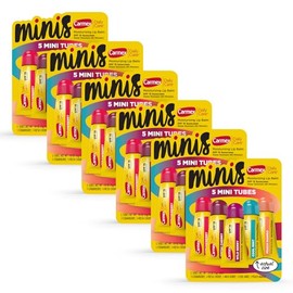 Carmex Daily Care Minis - Tubos de bálsamo labial hidratante, SPF 15, paquete de bálsamo labial multisabor, 30 unidades (6 paquetes de 5)