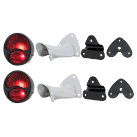 GCC 1928 29 30 31 Ford Model A Black LH RH Tail Light Mounting Brackets Rubber Pads
