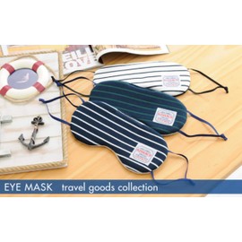 VANGUARD ADVANCE Sleep Eye Mask, Soft, Cotton, Knit & Border (Ear-hook Specification), Made in Japan, White wh