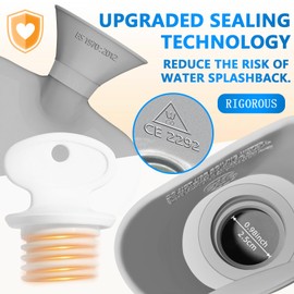 MUPAS Hot Water Bottle with Fleece Cover - 2L Large Leakproof Hot Water Bag - Soft Hot Water Bottle with Hand Pocket and Natural Rubber (Light Blue)