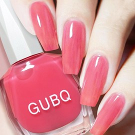 NovaCharm Sheer Pink Nail Polish - 12ml Clear Pink Nail Polish - Quick Dry Jelly Nail Polish - High Glossy Nude Pink Nail Polish - Peach Pink Translucent Nail Polish for Nail Art DIY at Home