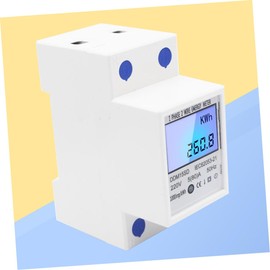 Housoutil 2pcs Energy Meter 220v 50hz Multifunction Wattmeter LCD Display for Circuit Measurement