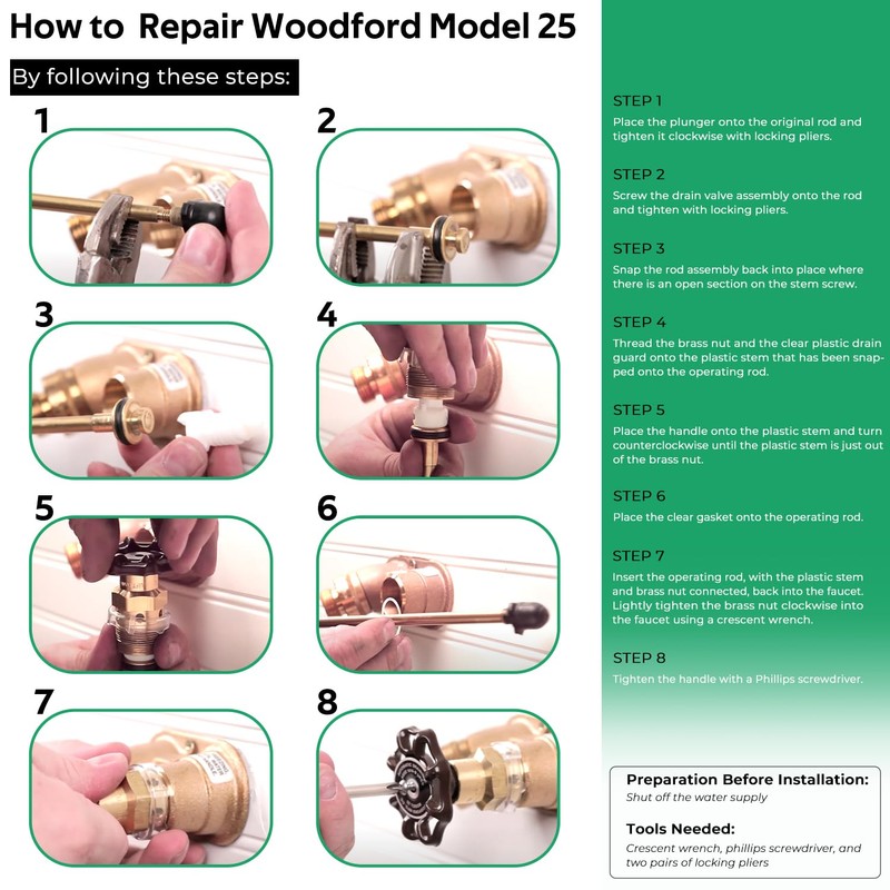 RK-25 Repair Kit for Woodford Model 20, 25 & 27