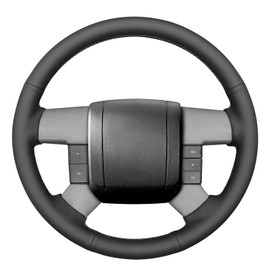 MEWANT Steering Wheel Cover for Ford F150 F250 F350 2004-2008 Hand-Stitched Microfiber Leather Steering Wheel Wrap