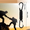 [ALLVD] 2 Carabiners Double Head Paracord Braided Paracord Lanyard Keychain