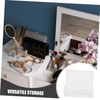 COLLBATH 2pcs Plastic Organizer Box Multi Functional Storage Bin for