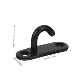 Totority 4Pcs Stainless Steel Pad Eye Hooks for Ceiling and Wall Mounting Durable U Shaped Wall Hooks for Sandbags Swings Ropes and Ceiling Fans Compact and Resistant Design