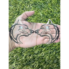 Badge Addictz Coyote Car Emblem Badges Silver Set Of 2 Car Truck Fender Emblems Custom New