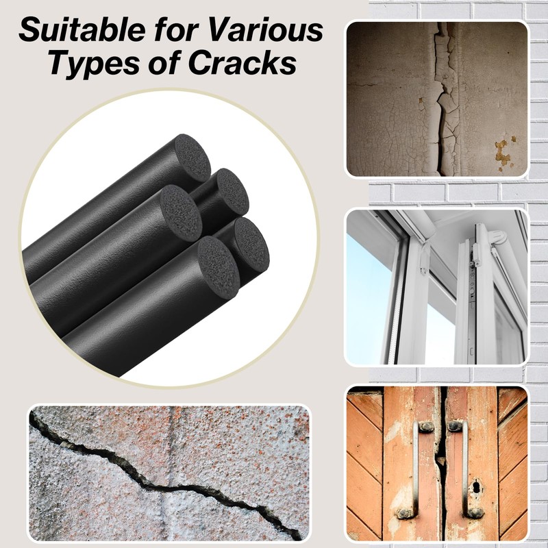 10FT Backer Rod 3/8 Inch Diameter Rubber Caulk Concrete Expansion