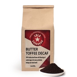 Lola Savannah Butter Toffee Ground Decaf Coffee, 2lb, 1 Pack