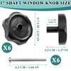 LhyBtm 6 Packs 20345 RV Window Crank Handle Knobs RV
