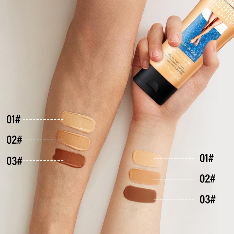 Boobeen Leg & Body Makeup Foundation, Waterproof Cover Up Leg