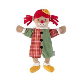 Hand Puppet Clown Soft Toy for Kasperle Theatre Storytelling and First Role Play Toy for Girls and Boys