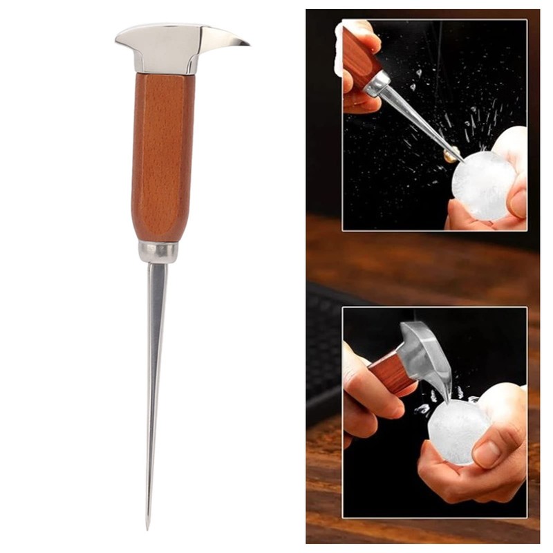 Ice Pick, Awl Tool, Ice Pick Practical, Rustproof, Effortless Wooden
